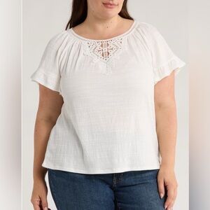 NEW…Max Studio Flutter Sleeve Top